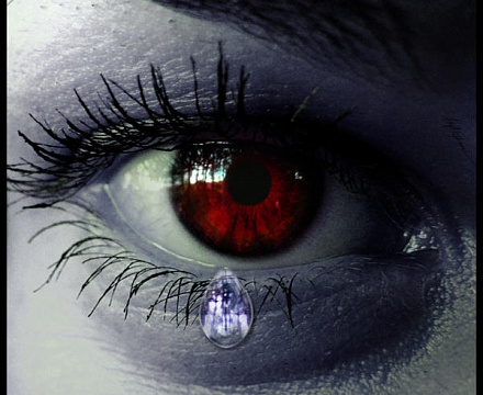Как сделать глаза красными в домашних условиях